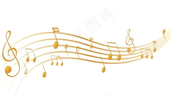 金色五线谱图片