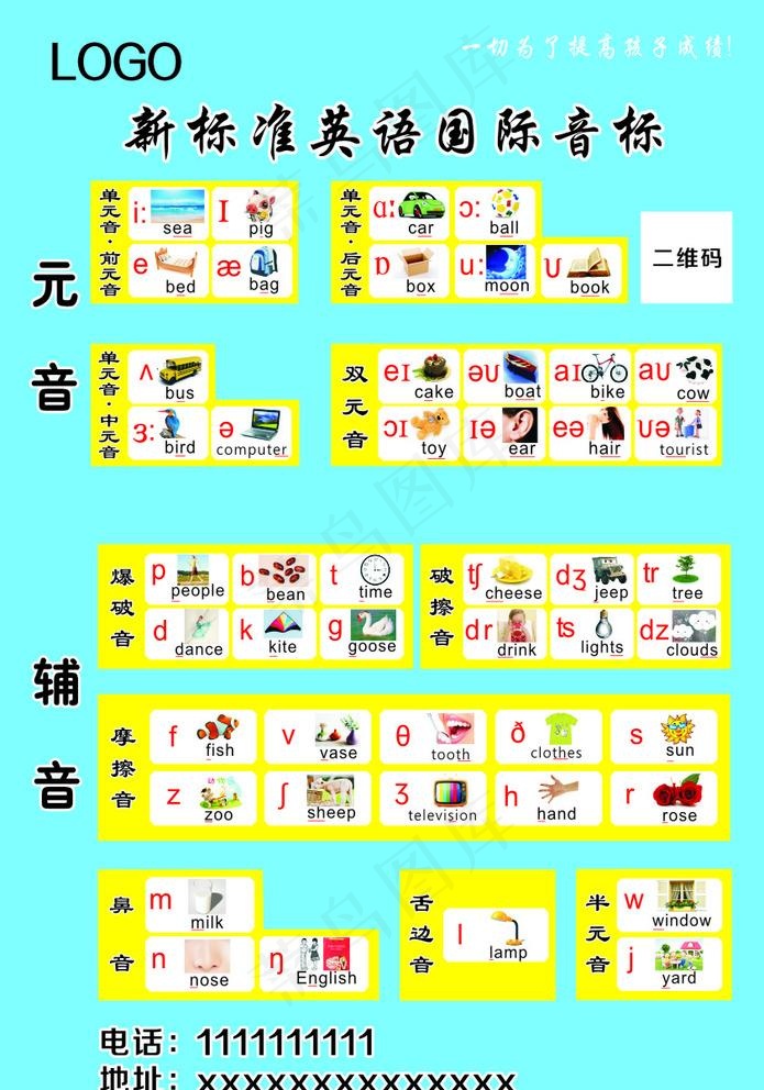 国际音标图片cdr矢量模版下载