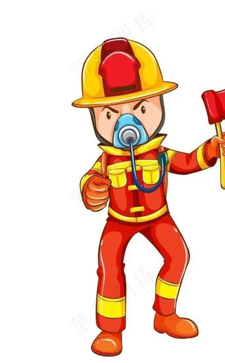 卡通消防员图片