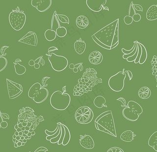 水果蔬菜线条图片