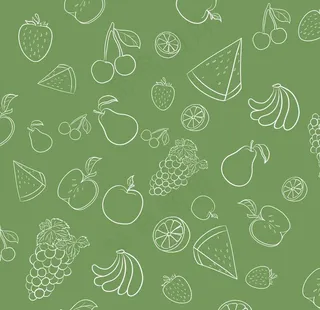 水果蔬菜线条图片