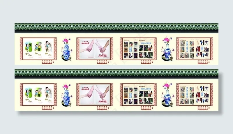 仿古长廊图片(10689X2500(DPI:50))psd模版下载