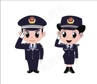 卡通警察图片
