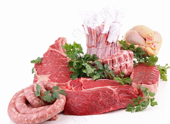 排骨 瘦肉 鸡子 灌肠图片