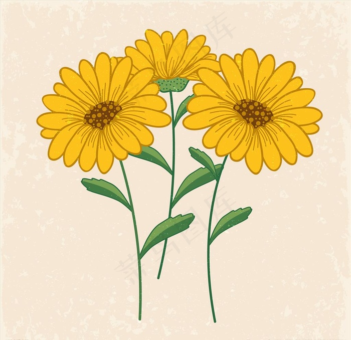 卡通向日葵图片