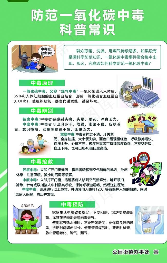 防范一氧化碳中毒图片(3150X4724(DPI:200))psd模版下载