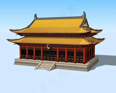 寺庙精细3D模型图片 寺庙精细3D模型图片