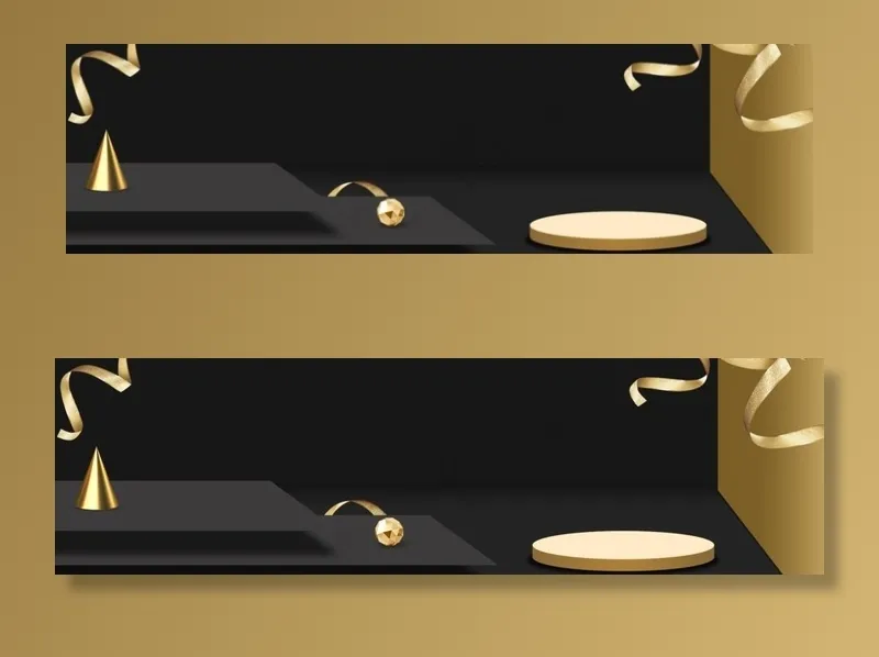 黑金banner图片(1920X600(DPI:150))psd模版下载