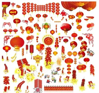灯笼鞭炮图片