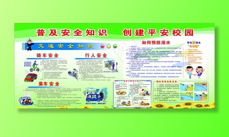 交通安全 防溺水图片cdr矢量模版下载