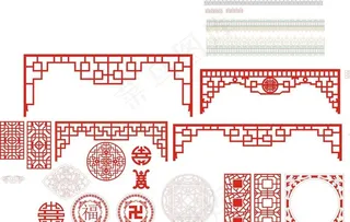 中医窗花素材图片