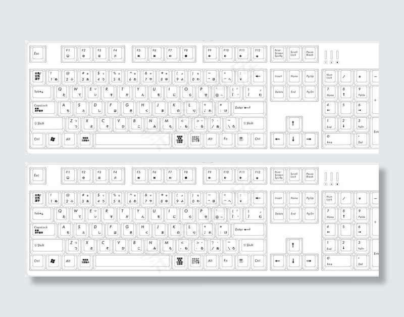 109键盘日文布局图片