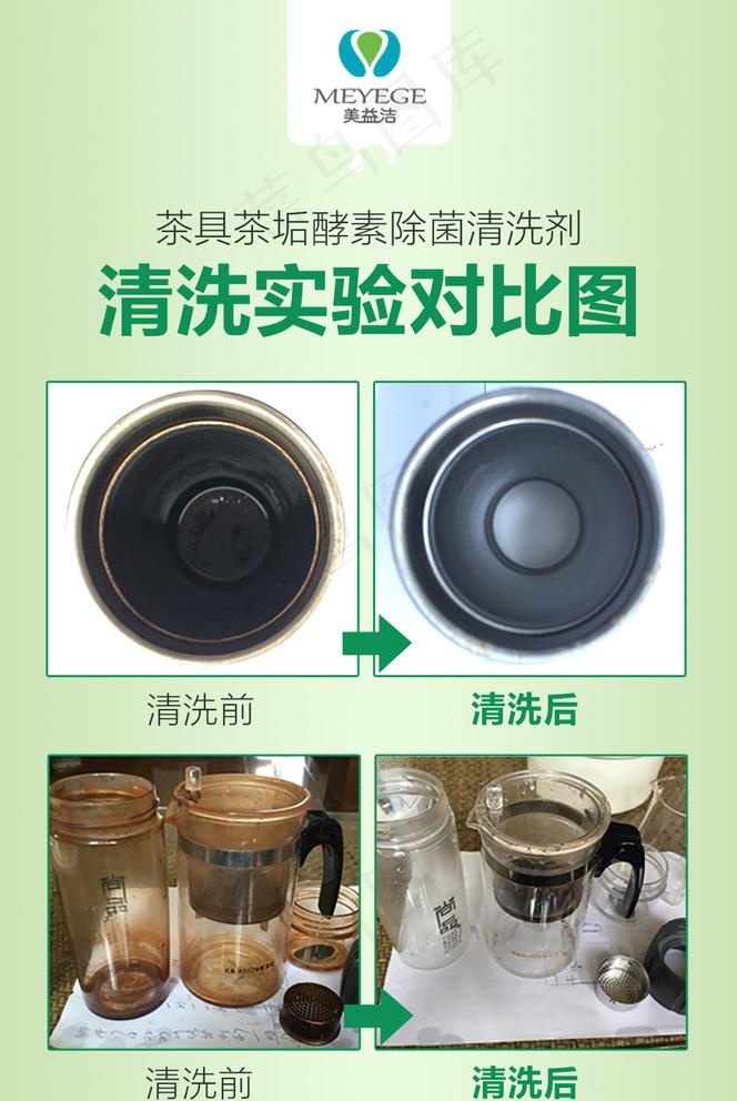 茶具茶垢酵素除菌清洗剂图片psd模版下载