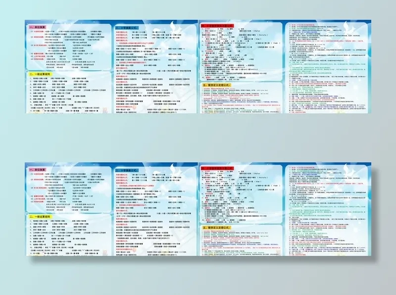 小学数学公式大全图片(15719X4724(DPI:100))psd模版下载