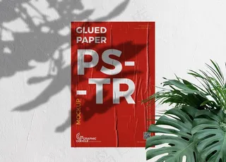 墙上海报样机图片