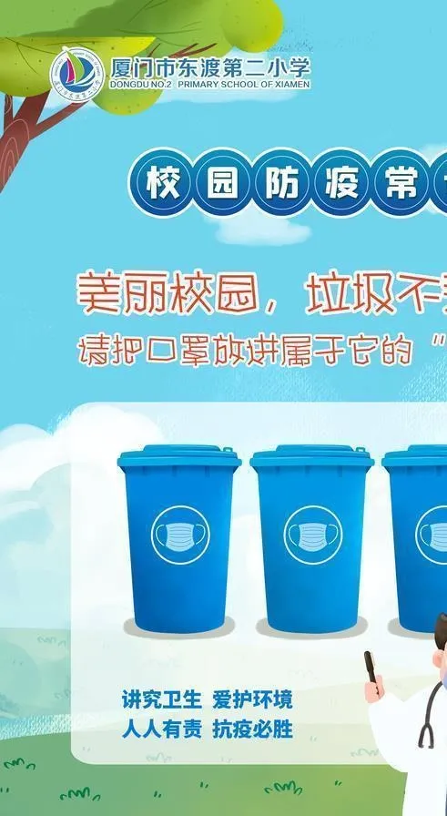 校园防疫海报图片(3543X5315(DPI:150))psd模版下载