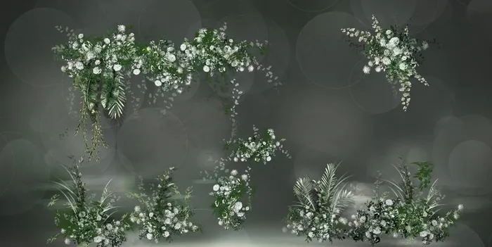 白绿色花艺图片(1372X732(DPI:300))psd模版下载
