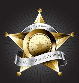 五角星丝带矢量素材图片