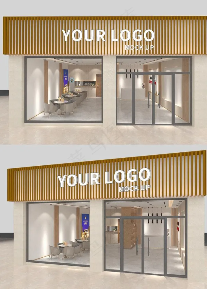 门头样机图片psd模版下载