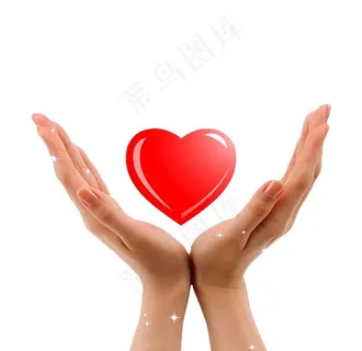 手捧心的设计图片