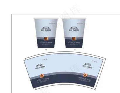 纸杯排版  纸杯平面图 纸杯效图片