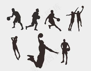 篮球剪影图片