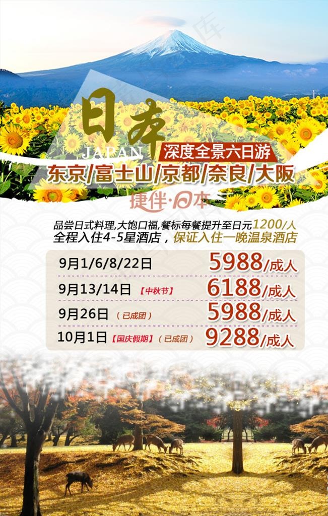 日本赏花旅游图片psd模版下载