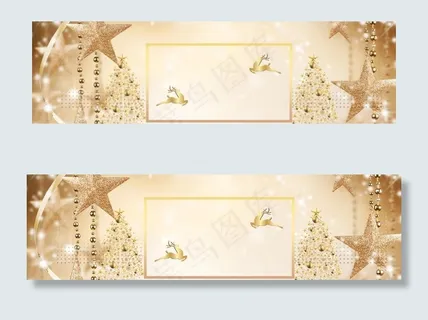 圣诞节海报banner背景素材图片