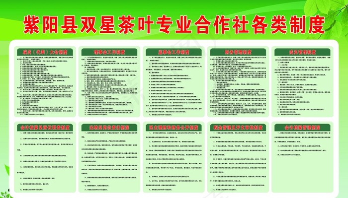 茶叶专业合作社制度图片