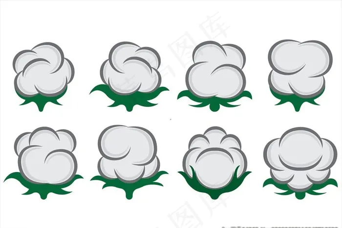 棉花图标图片ai矢量模版下载