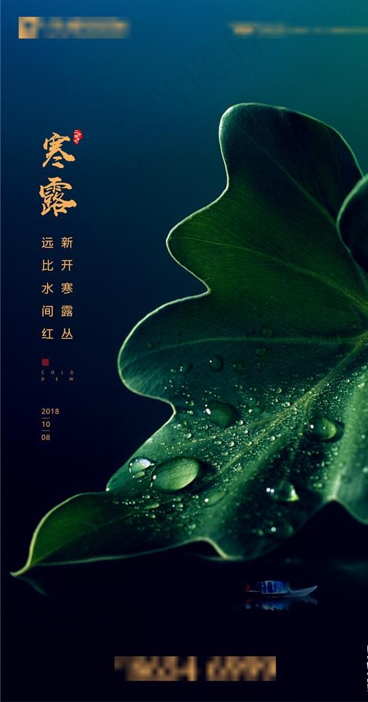 寒露节气图图片cdr矢量模版下载
