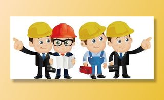 卡通建筑工地工人图片