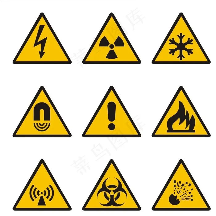 警示标识图片cdr矢量模版下载