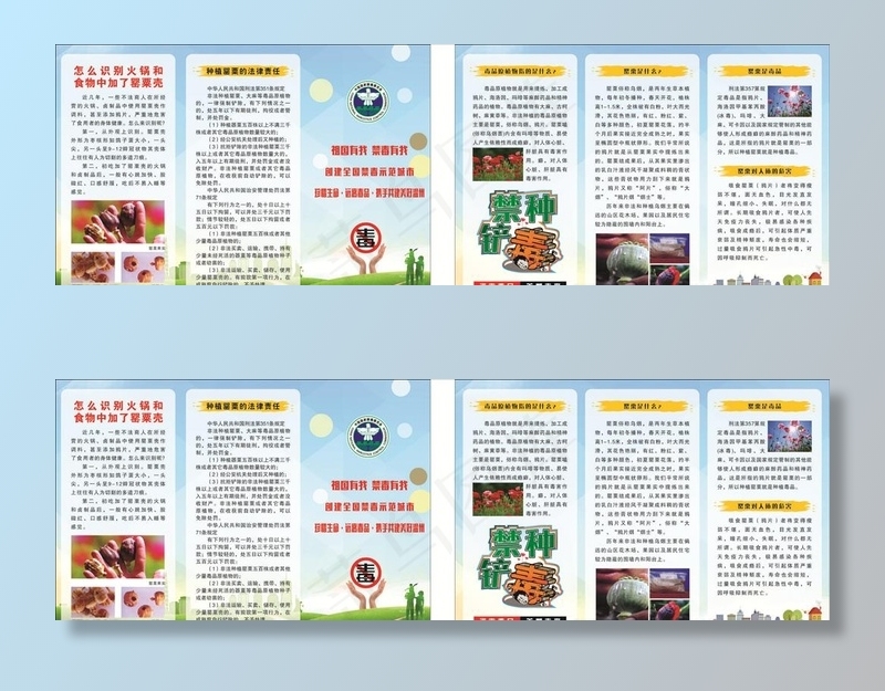 禁毒传单  三折页图片(297X210)cdr矢量模版下载