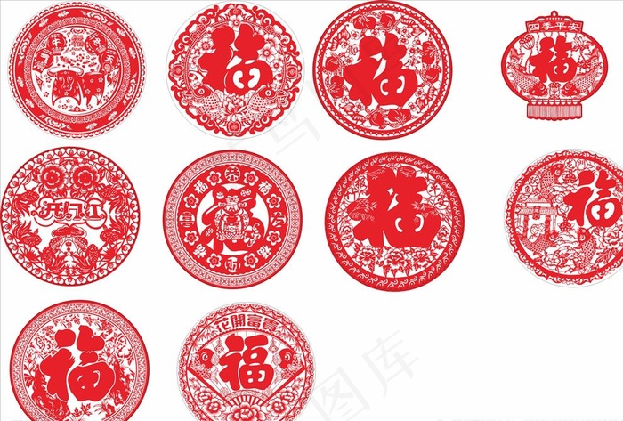 窗花图片cdr矢量模版下载