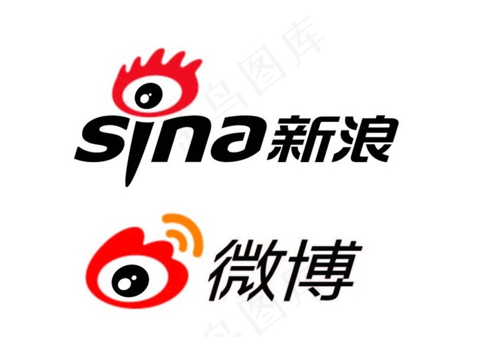 新浪logo，微博logo图片ai矢量模版下载