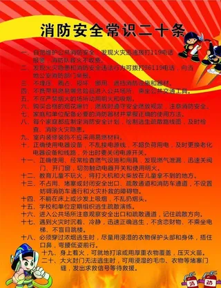 
                    消防安全20条图片
            