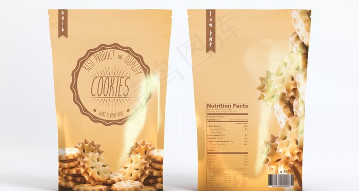 零食包装样机图片psd模版下载