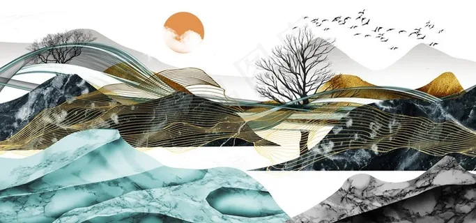 轻奢装饰画图片