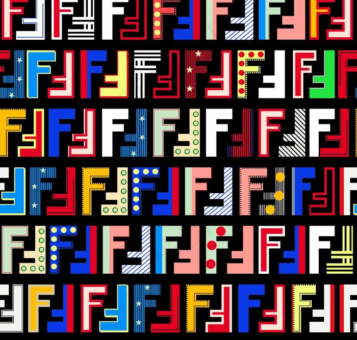 彩色F字母图片