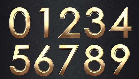 金属数字图片
