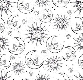 太阳月亮矢量图下载图片