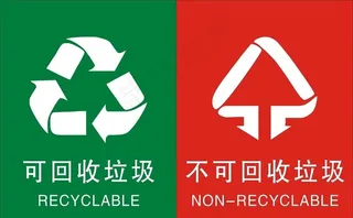 可回收垃圾  标志图片