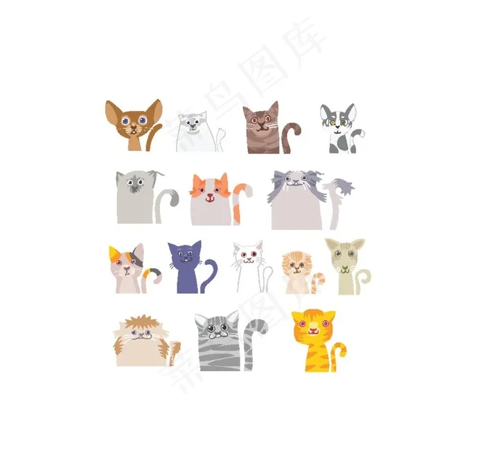 猫图片ai矢量模版下载