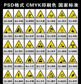 安全警示牌图片