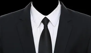 男士黑色领带正装图片