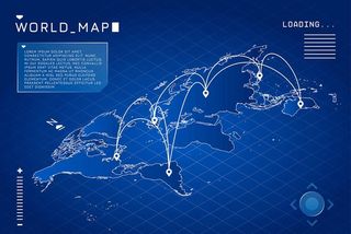 商务链接物联网商业合作矢量素材图片