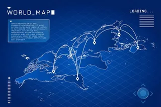 商务链接物联网商业合作矢量素材图片