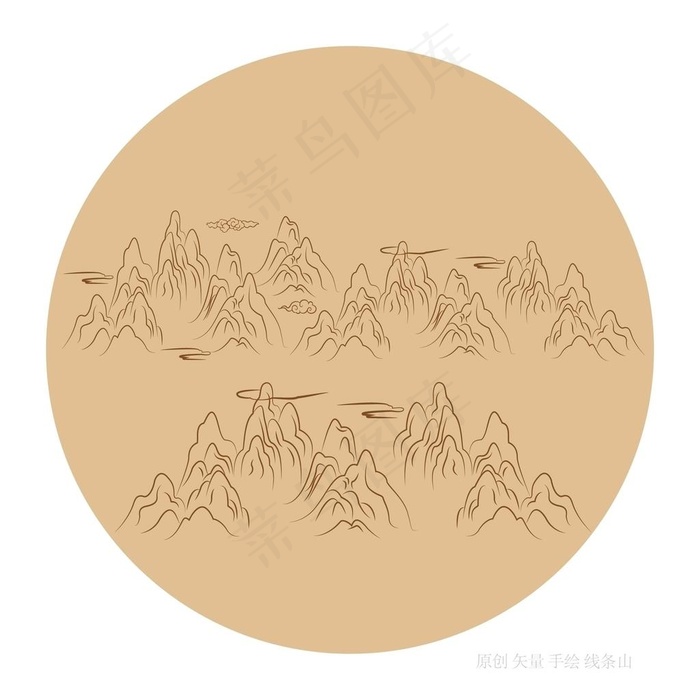 山线条图片