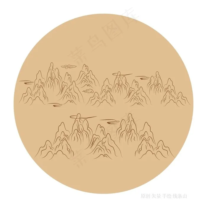 山线条图片ai矢量模版下载
